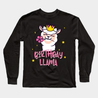 Birthday Llama cute Alpaca Women Gifts Long Sleeve T-Shirt